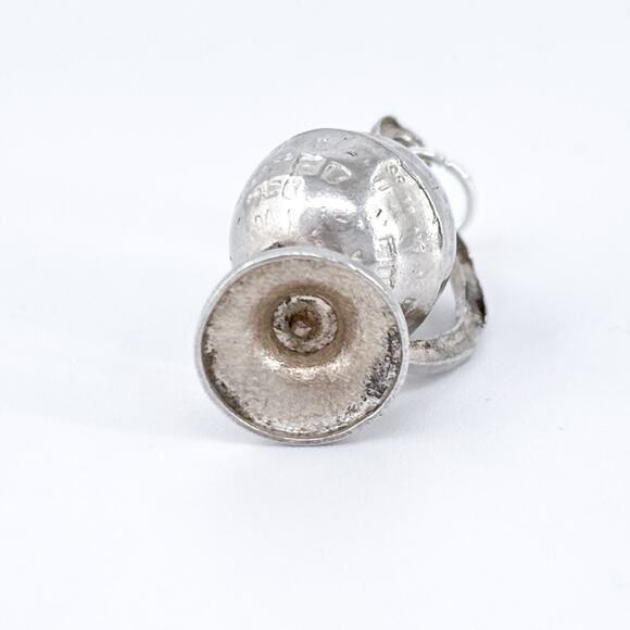 Vintage Sterling Silver 925 Mexico Rotating Globe Charm Pendant - Picture 5 of 8